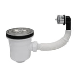 Nuie Polished Stainless Steel Basket Strainer Sink Waste - Trusted Building Supplies
