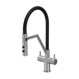 Nuie Ravi Mono Kitchen Sink Mixer Tap Dual Lever Handle - Trusted Building Supplies