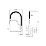Nuie Ravi Mono Kitchen Sink Mixer Tap Dual Lever Handle - Trusted Building Supplies