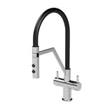 Nuie Ravi Mono Kitchen Sink Mixer Tap Dual Lever Handle - Trusted Building Supplies