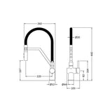 Nuie Ravi Mono Kitchen Sink Mixer Tap Single Lever Handle - Trusted Building Supplies