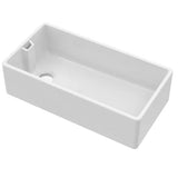 Nuie White Belfast Fireclay Kitchen Sink 1 Bowl - 895mm x 460mm - Trusted Building Supplies