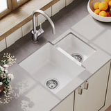 Nuie White Undermount Fireclay Kitchen Sink 1.5 Bowl with Overflow - 579mm x 445mm - Trusted Building Supplies