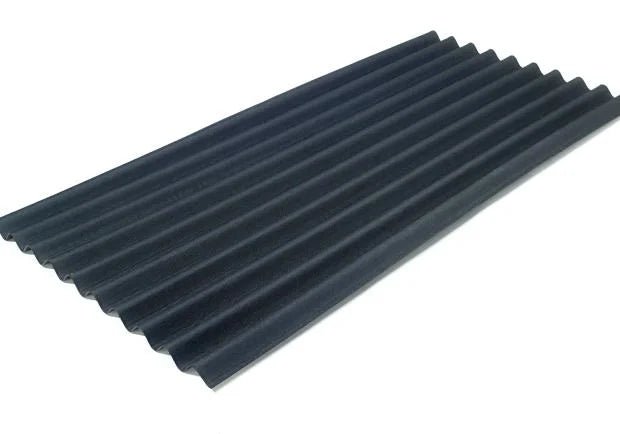 Onduline Black Corrugated Bitumen Roofing Sheet - 2000mm x 950mm - Trusted Building Supplies