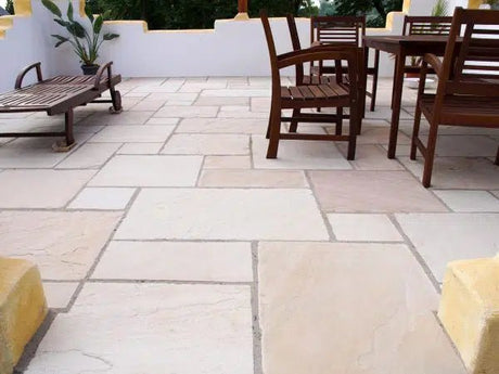 Pave World Heritage Mint Fossil Sandstone Patio Paving Pack - 19.5m2 - Trusted Building Supplies