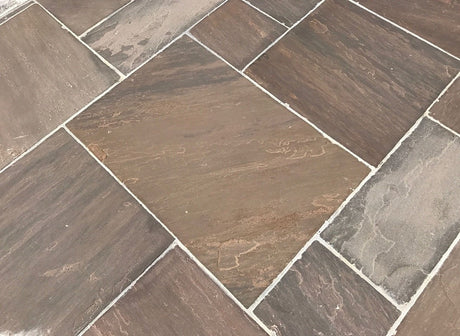 Pave World Traditional Autumn Brown Sandstone Patio Paving Pack - 19.5m2 - Trusted Building Supplies