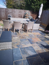 Pave World Traditional Rustic Gold Sandstone Slate Patio Paving Pack - 19.5m2 - Trusted Building Supplies