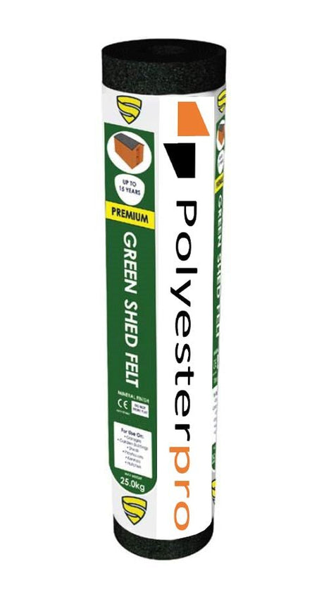 Premium Green Shed Roofing Felt - 1m x 10m Roll - Trusted Building Supplies