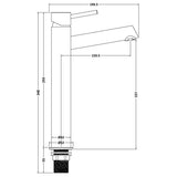 Pure Brushed Brass High - Rise Mono Basin Mixer Tap - Trusted Building Supplies