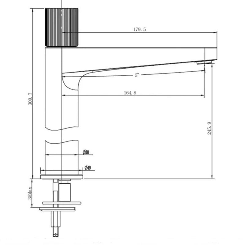 RAK Amalfi Tall Basin Mixer Tap - Trusted Building Supplies