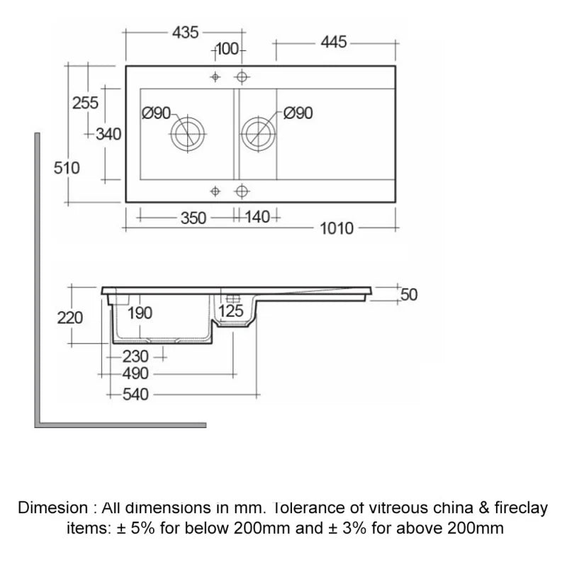 RAK Dream 1 Slim 1.5 Bowl Kitchen Sink - Trusted Building Supplies