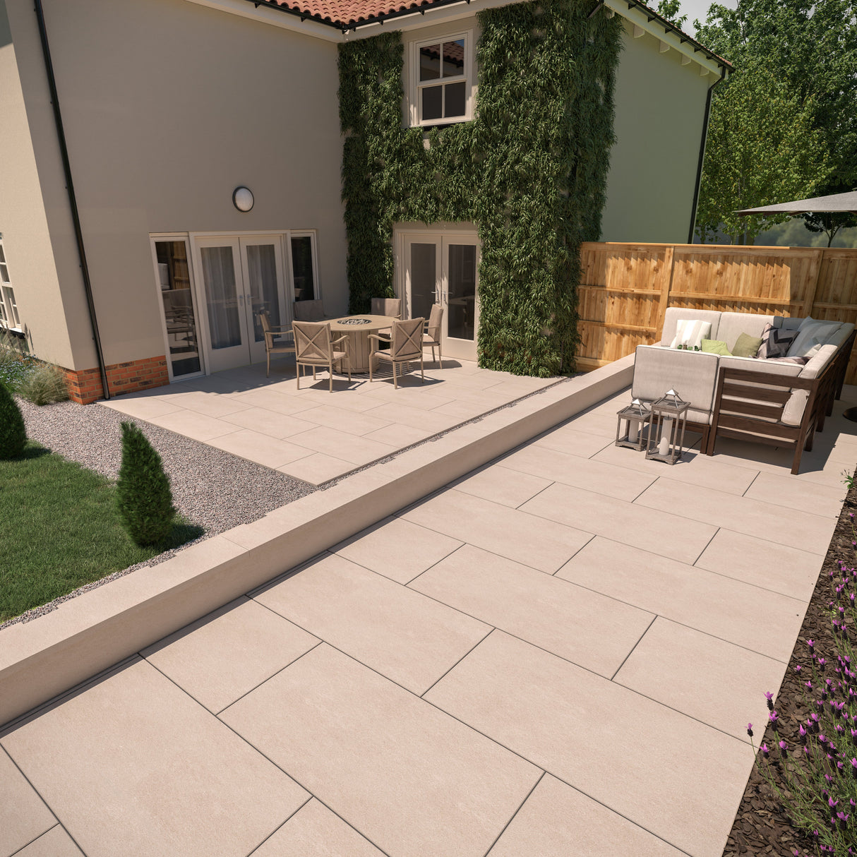 RAK Stone Lagoon Sand Porcelain Paving Tile 600mm x 1200mm - Trusted Building Supplies