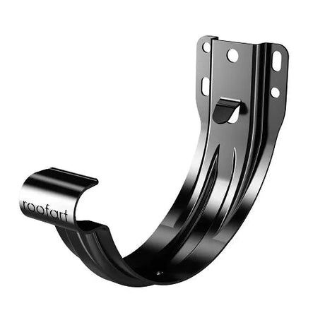 RoofArt 150mm Half Round Black Steel Guttering Fascia Bracket - Trusted Building Supplies