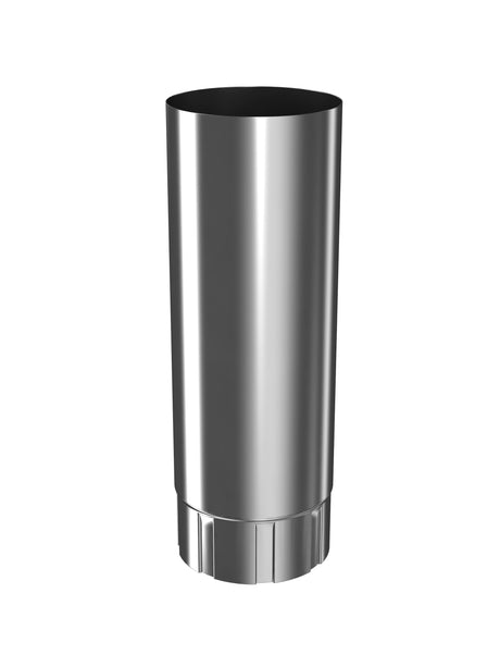 RoofArt 87mm Round Galvanised Steel Intermediate Pipe - 1m - Trusted Building Supplies