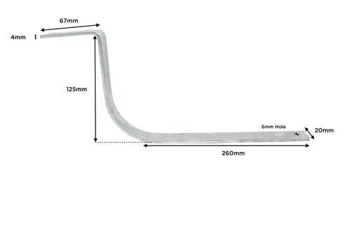 Samac Half Round Snow Guard Bracket - 225mm - Trusted Building Supplies