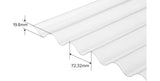 Solstice 3" ASB Corrugated Clear PVC Roof Sheet - Trusted Building Supplies