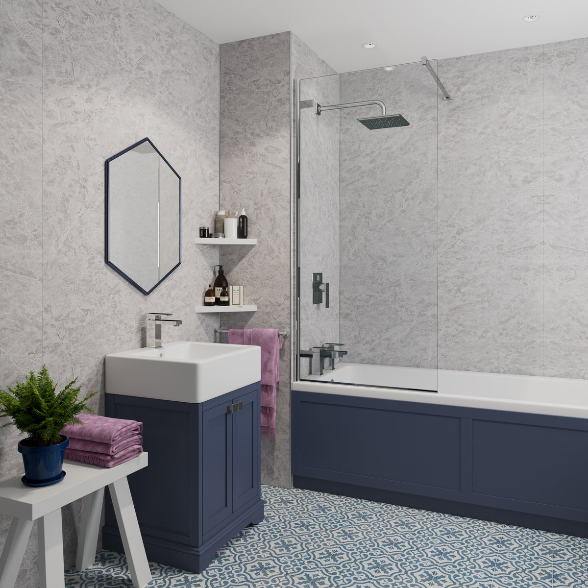 Splashpanel Fino Grey Matt PVC Wall Panels Twin Pack – Trusted Building ...
