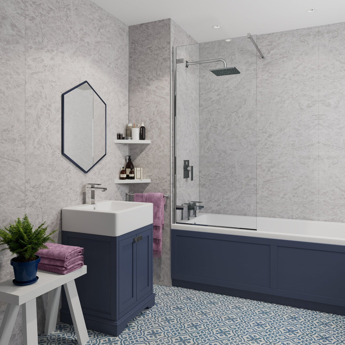 Splashpanel Fino Grey Matt PVC Wall Panels Twin Pack – Trusted Building ...