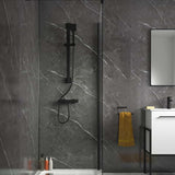 Splashpanel Pietra Anthracite Gloss PVC wall panels in a bathroom setting
