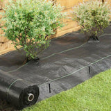 Spudulica Black Woven Weed Control & Ground Stabilisation Membrane - 2.25m x 2m - Trusted Building Supplies