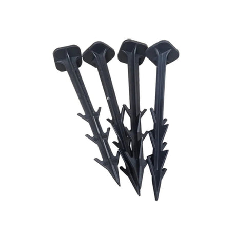 Spudulica Square Black Barbed Ground Pegs for Geotextile Membranes - Trusted Building Supplies