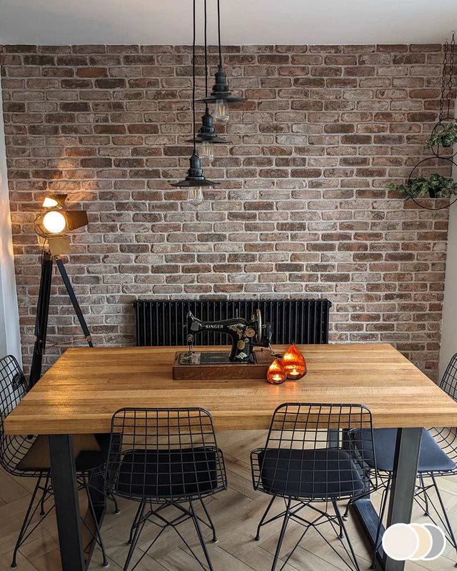 The Brick Tile Company Brick Slip Blend 1 Rustic Brown - Pack of 35 - Trusted Building Supplies