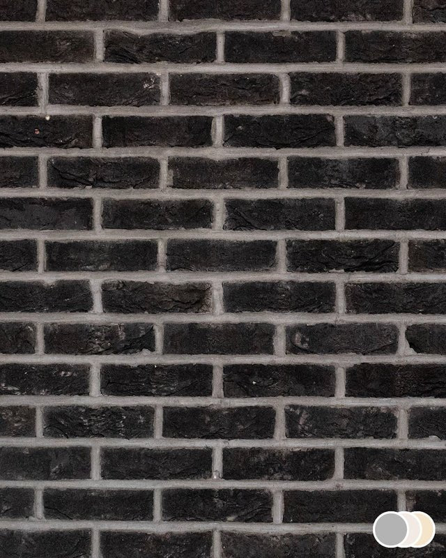 The Brick Tile Company Brick Slip Blend 109 Charcoal Grey - Pack of 35 - Trusted Building Supplies