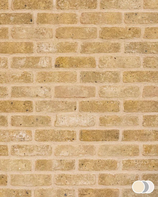 The Brick Tile Company Brick Slip Blend 8 Bold Yellow - Pack of 35 - Trusted Building Supplies
