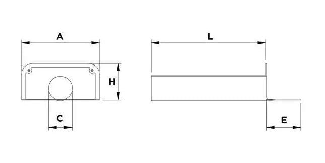 TPE Round Through - Wall Parapet Roof Drain Outlet - Trusted Building Supplies