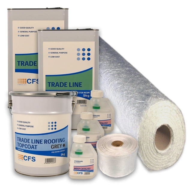 Trade Line Single Layer GRP Fibreglass Flat Roof Kit - Trusted Building Supplies