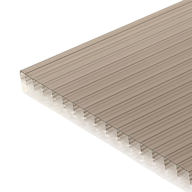 Trusted 25mm Bronze/Opal Multiwall Polycarbonate Roofing Sheet - Trusted Building Supplies