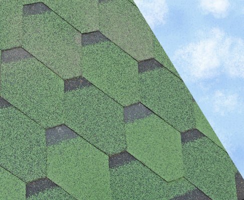 Trusted Hexagonal Bitumen Roof Shingles - Shadowed Green (2.4m2 Pack) - Trusted Building Supplies