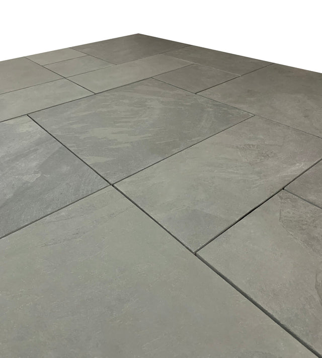 Westland Natural Brazilian Grey Green Natural Slate Patio Paving Kit - 17.7m2 - Trusted Building Supplies